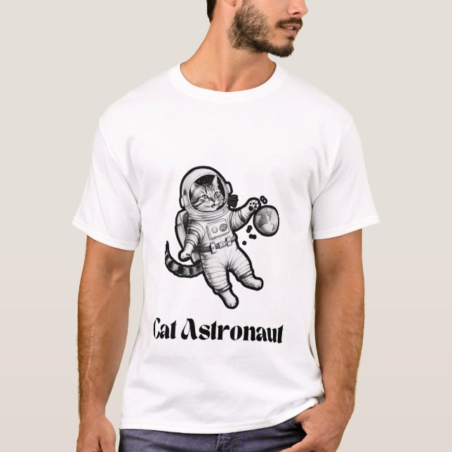 Camiseta Astronauta de Gato (Frente)