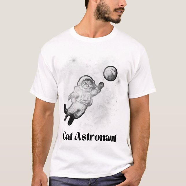 Camiseta Astronauta de Gato (Frente)