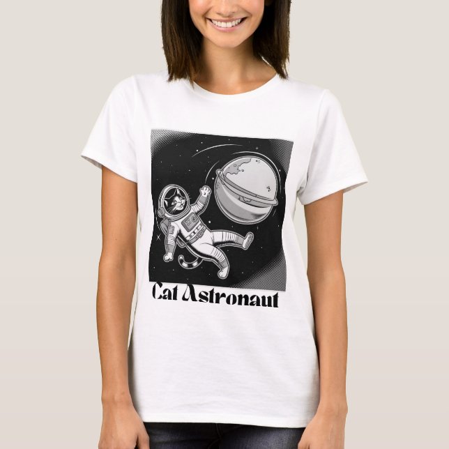 Camiseta Astronauta de Gato (Frente)