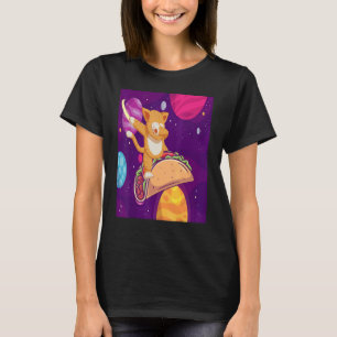 Camiseta Astronauta De Gato Dabbing No Taco Espacial