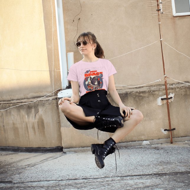 Camiseta Astronauta de Gato de Exploração do Espaço Profund (Criador carregado)