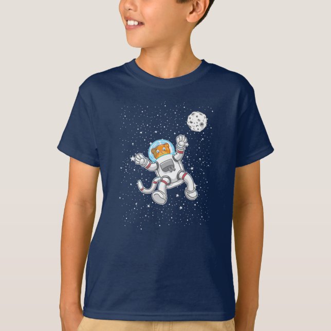 Camiseta Astronauta De Gato No Espaço Astronomia Engraçada (Frente)