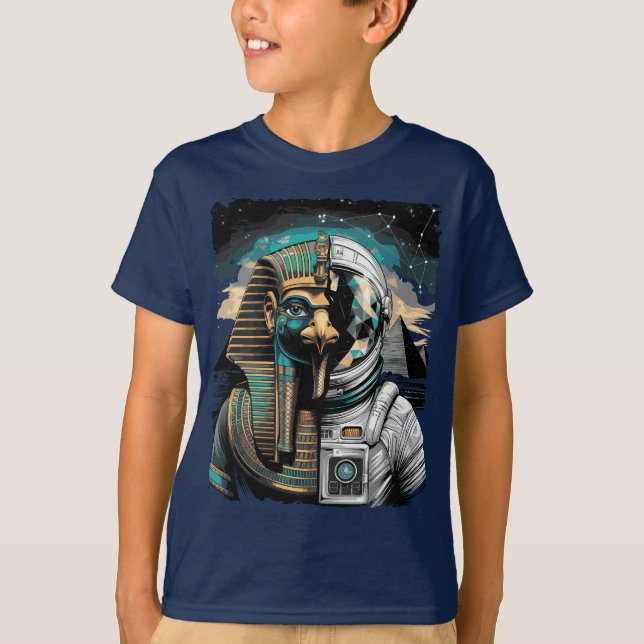Camiseta Astronauta de Horus - Deuses Antigos e Exploração  (Frente)