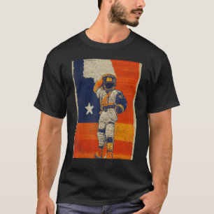 Camiseta Astronauta De Houston Orgulhoso E Forte Na Vintag