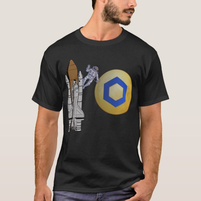 Camiseta Astronauta de Link Crypto Chainlink (Frente)