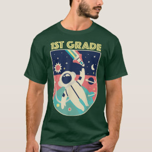 Camiseta Astronauta De Menino De Aniversário Da Classe 1rua