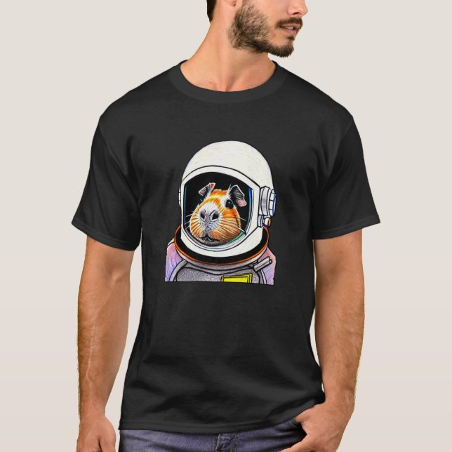 Camiseta Astronauta de Suíno-guaxinim-caverna, Lover Premiu (Frente)