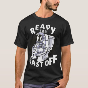 Camiseta Astronauta de Toilet Engraçado