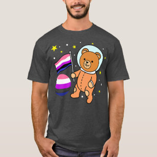 Camiseta Astronauta de Urso Cinto Prêmio de Orgulho de Orgu