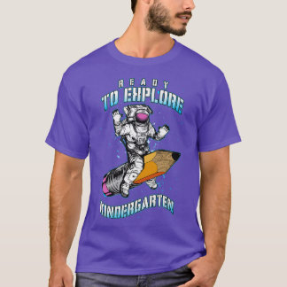 Camiseta Astronauta de volta à escola pronta para aplaudir 