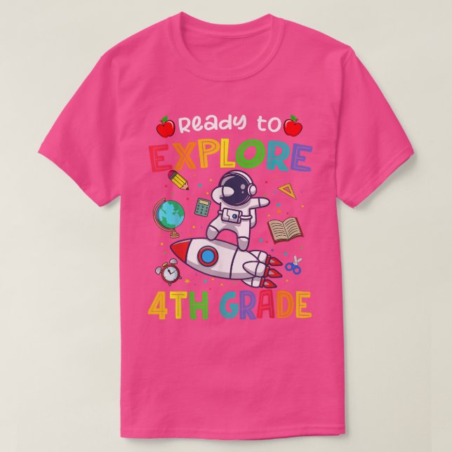 Camiseta Astronauta de volta à escola pronta para executar  (Frente do Design)