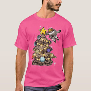 Camiseta Astronauta Decora Presente Da Árvore De Natal