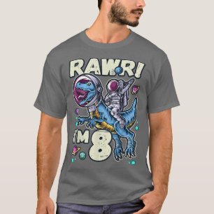 Camiseta Astronauta, Dinossauro, RAWR