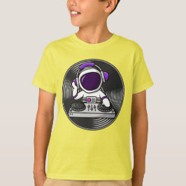 Camiseta Astronauta DJ Cute Space Music design