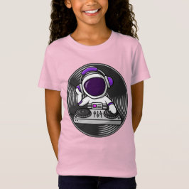 Camiseta Astronauta DJ Cute Space Music design