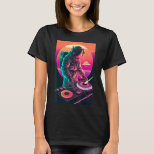 Camiseta Astronauta DJ, DJing no Espaço, EDM legal Vaporwav