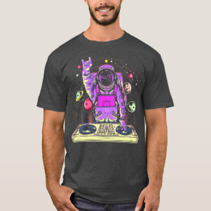 Camiseta Astronauta DJ Music Psychedelic Psytrance Techno E