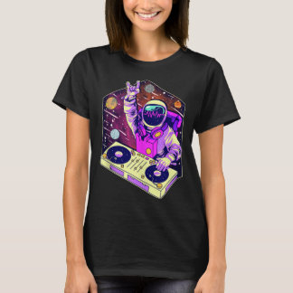 Camiseta Astronauta DJ Música Psicodélica Psytrance Techno