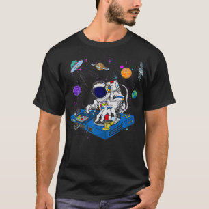 Camiseta Astronauta DJ Psychedelic Music Techno EDM Festiva