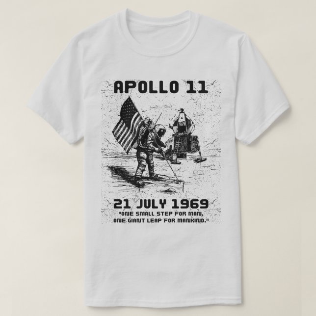 Camiseta Astronauta do Apollo 11 (Frente do Design)