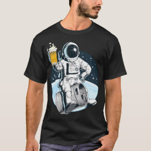 Camiseta Astronauta do Bebendo de cerveja - Álcool Engraçad