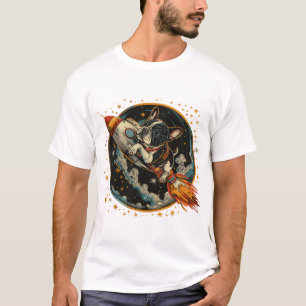 Camiseta Astronauta do Bulldog Francês