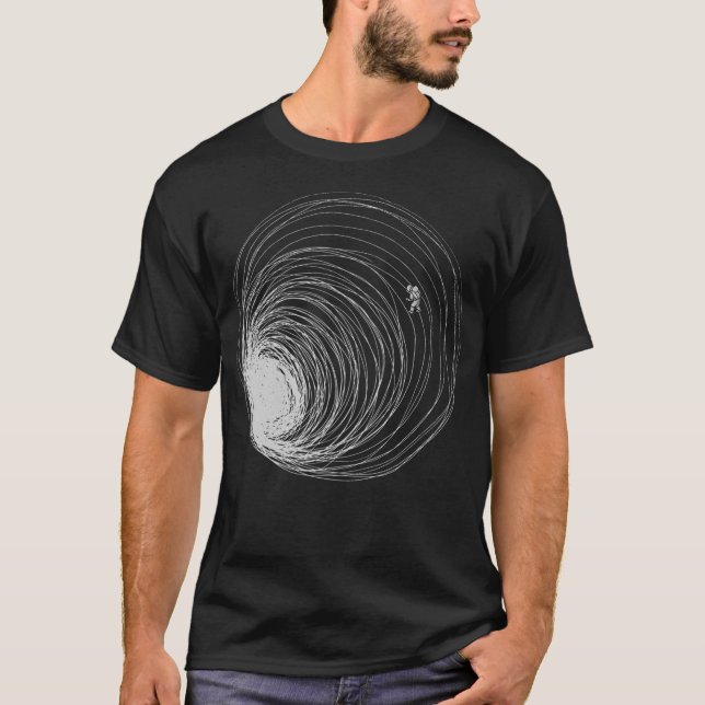 Camiseta Astronauta Do Buraco Negro Perdido No Espaço Por T (Frente)