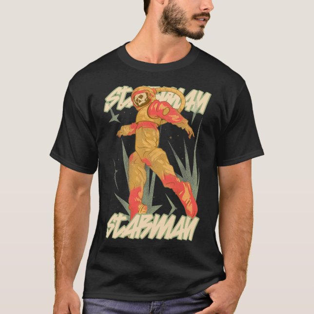 Camiseta Astronauta do Esqueleto Espacial STARMAN | (Frente)