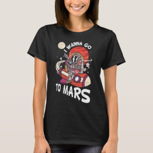 Camiseta Astronauta do Explorador de Galáxias Espaciais Eu 