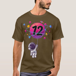 Camiseta Astronauta do Garoto 12 de Aniversário de 12 Anos