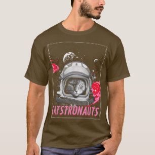 Camiseta Astronauta do Gato do Catstronauta do Espaço T-