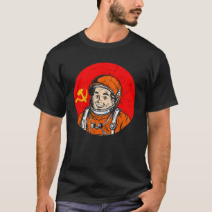 Camiseta Astronauta do Kosmonauta Comunismo da União Soviét