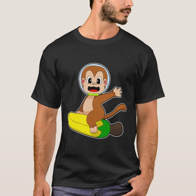 Camiseta Astronauta do Macaco Banana (Frente)