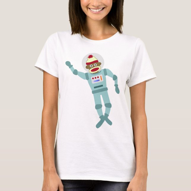 Camiseta Astronauta do macaco da peúga (Frente)