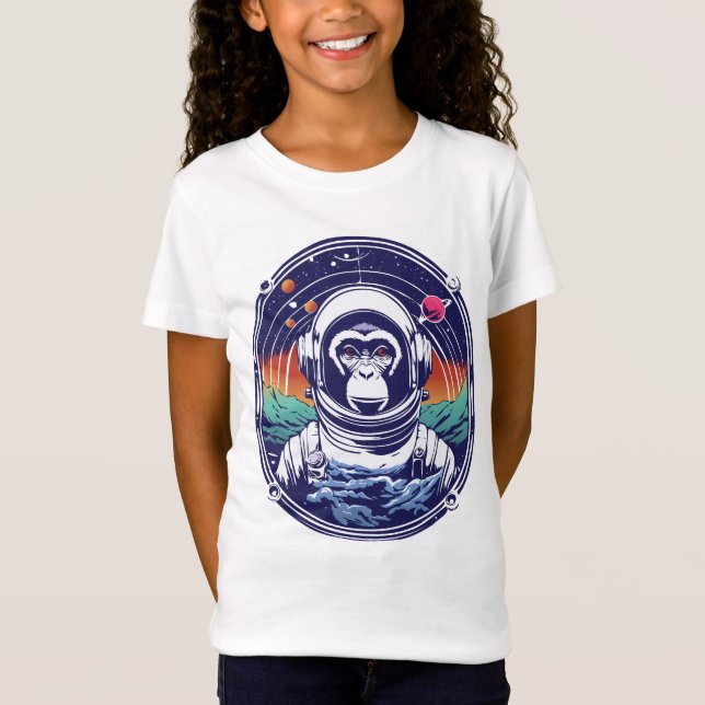 Camiseta Astronauta do Macaco Espacial (Frente)