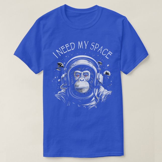 Camiseta Astronauta do Macaco Espacial Ape Chimp (Frente do Design)