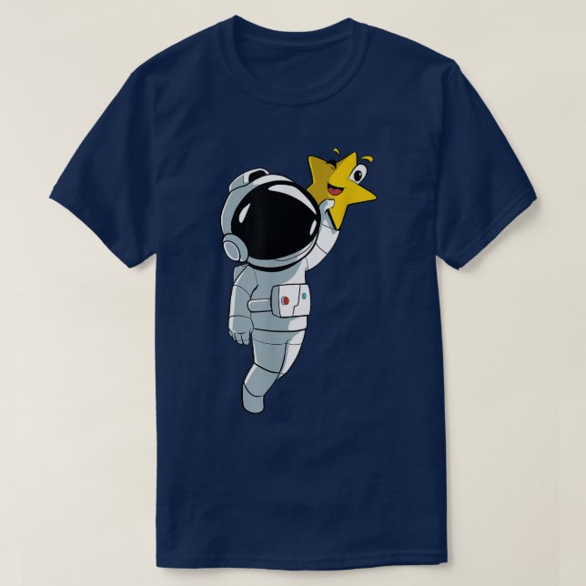 Camiseta Astronauta do Planeta Estelar (Frente do Design)