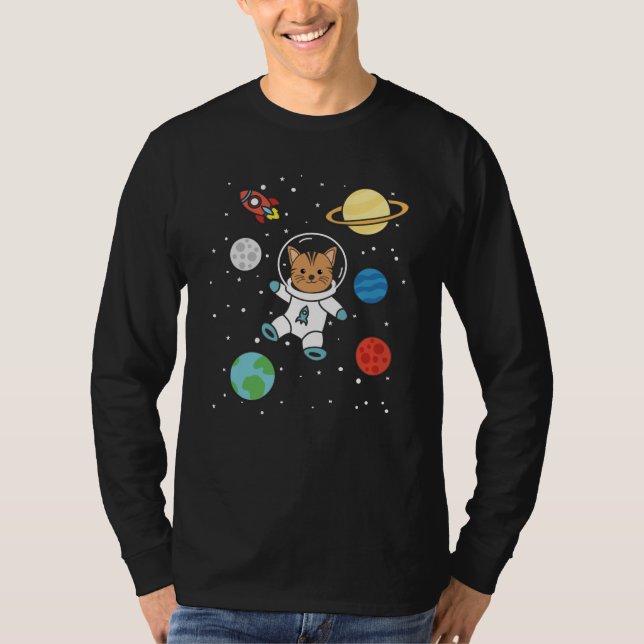 Camiseta Astronauta do Planeta Terra Marte (Frente)