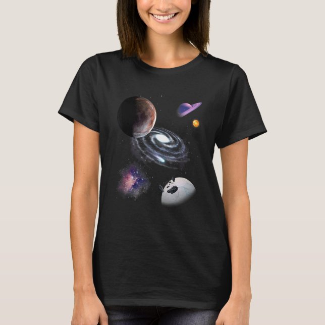 Camiseta Astronauta do Sistema Solar Astronauta do Planeta  (Frente)