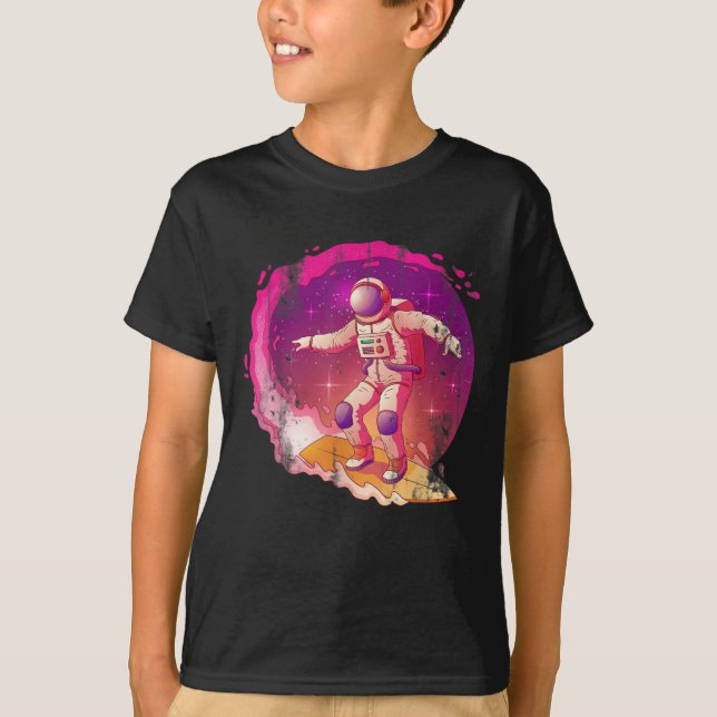 Camiseta Astronauta do Surfista Oceano Navegante (Frente)