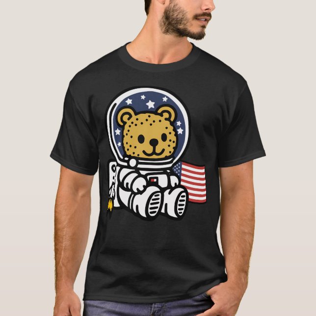 Camiseta Astronauta do Urso Espacial (Frente)