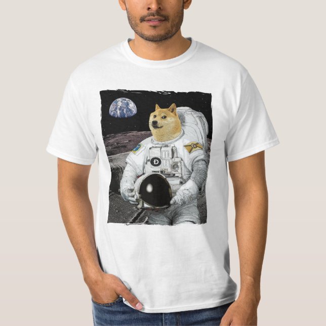 Camiseta Astronauta doogecoina até a lua (Frente)
