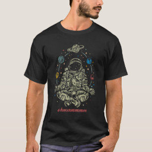 Camiseta Astronauta E Planetas Para Fãs De Yoga