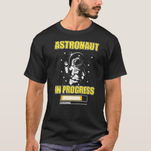 Camiseta Astronauta Em Andamento Carregando Futura Lua Espa