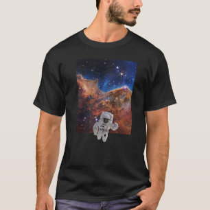 Camiseta Astronauta em Clipes Cósmicos Telescópio Espacial 