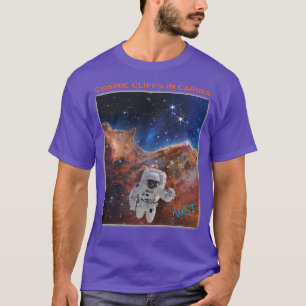 Camiseta Astronauta em Clipes Cósmicos Telescópio Espacial 
