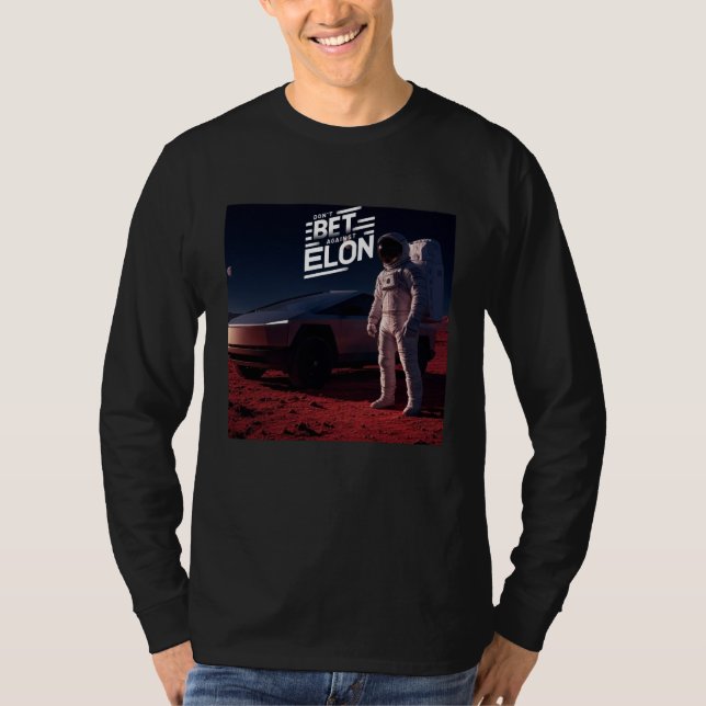 Camiseta Astronauta em Marte com Caminhão Elétrico Futurist (Frente)