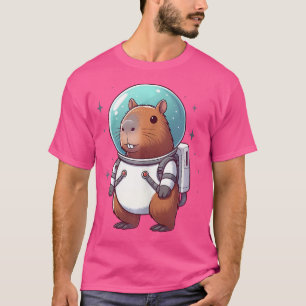 Camiseta Astronauta Engraçado Capybara Graphic Astronomy Sp