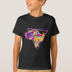 Camiseta Astronauta Engraçado Com Disco Dançador de Disco 7