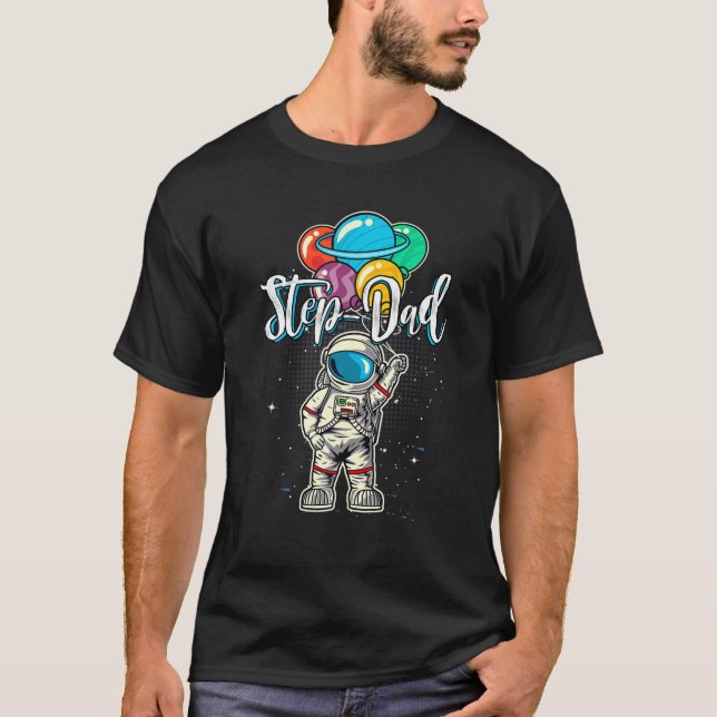 Camiseta Astronauta Engraçado De Aniversário De Pai No Espa (Frente)